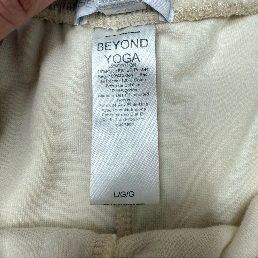 Beyond Yoga Tropez Terrycloth Pull-On Wide Leg Pant Cream Size Large - Picture 8 of 10